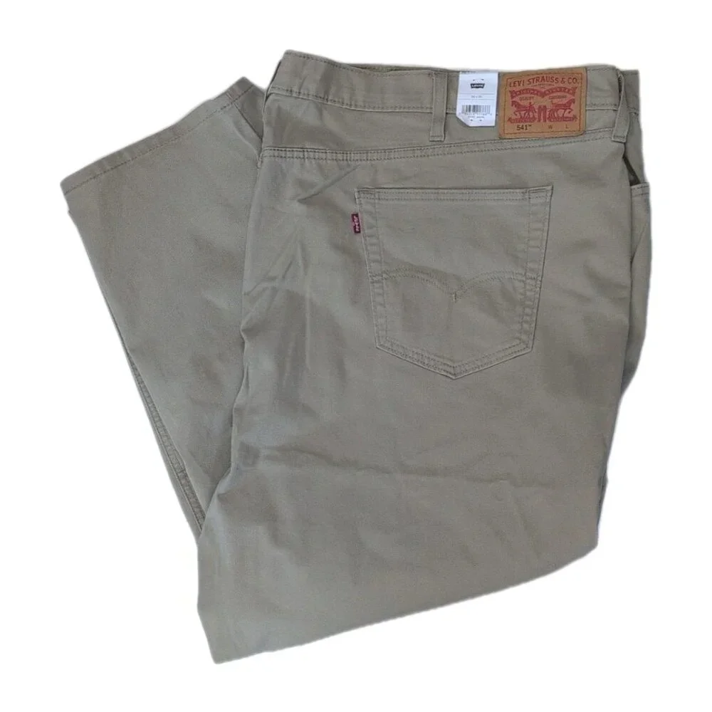 Levis 541 Athletic Taper Stretch Pants Men's Size 56x30 Stretch Beige/Tan - New